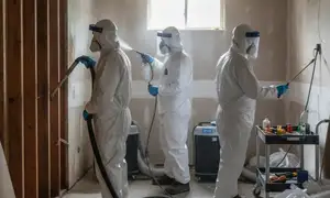 Mold removal team restoring Tuscaloosa, AL home after water damage and moisture intrusion